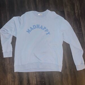 Madhappy baby blue crewneck sweatshirt hoodie